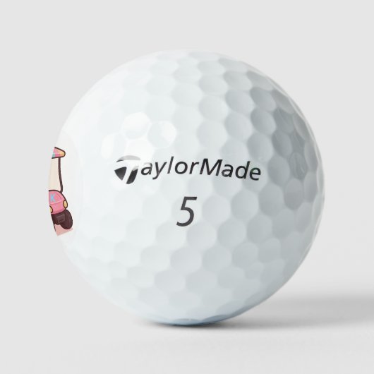 Roze golfkar gepersonaliseerd golfballen (Logo)