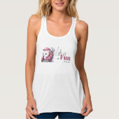 Roze Golfkar - Het leven is een leuke reis Tanktop (Voorkant)