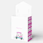 Roze Golfkar met Baby shower Dank u Favor Bedankdoosjes (Geopend)