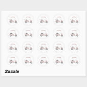 Roze golfkar sticker (Vel)