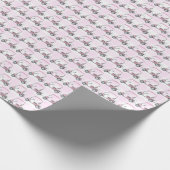 Roze Golfkar Vrouw Golfer Cadeaupapier (Hoek)