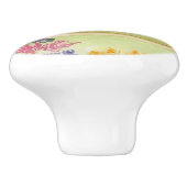 Roze golfkarretje golfbaan keramische knop (Zijkant)