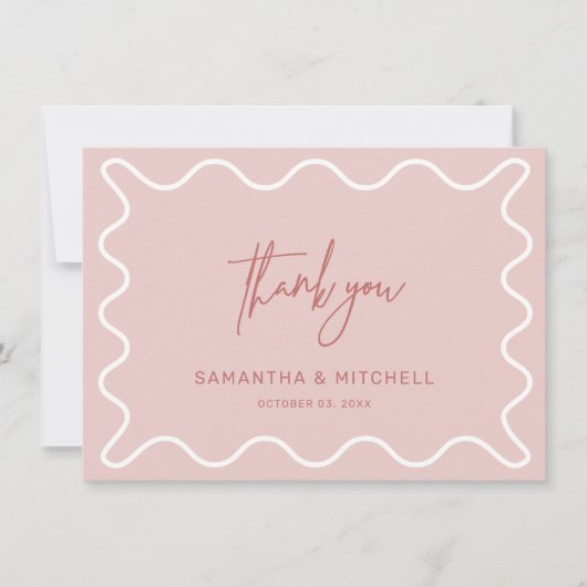Roze Golflijn Bedankkaart (Voorkant)