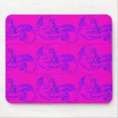 roze golfslagmatroos mousepad muismat (Voorkant)