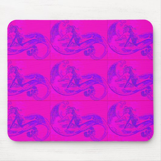 roze golfslagmatroos mousepad muismat (Voorkant)