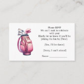 Roze golftas informatiekaartje (Voorkant)