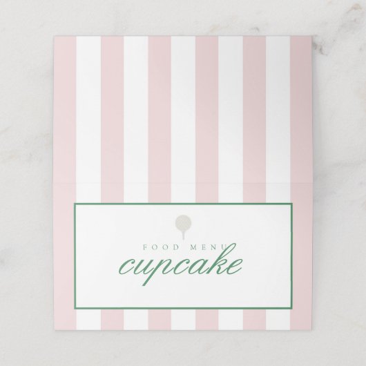 Roze Golftent Menu Kaarten (Buitenkant ongevouwen)