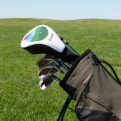 Roze Golfvlag Illustratie Golfheadcover (Insitu)