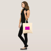 roze golfzeemeermin canvas tas (Voorkant (model))