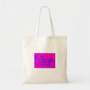 roze golfzeemeermin canvas tas