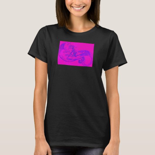 roze golfzeemeermin T-Shirt (Voorkant)