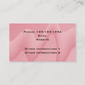 Roze golven Abstract Afbeelding. Visitekaartje (Achterkant)