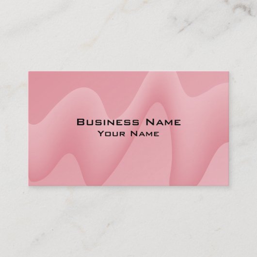 Roze golven Abstract Afbeelding. Visitekaartje (Voorkant)