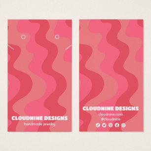 Roze golven die Ketting juwelen vertonen Kaart