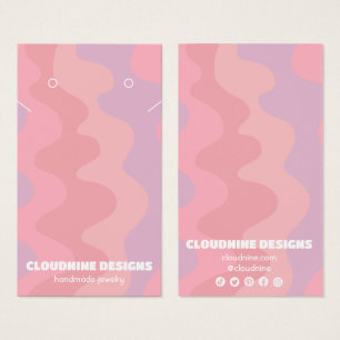 Roze golven die Ketting juwelen vertonen Kaart