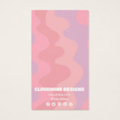 Roze golven die Ketting juwelen vertonen Kaart (Achterkant)