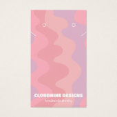 Roze golven die Ketting juwelen vertonen Kaart (Voorkant)