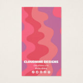 Roze golven die Ketting juwelen vertonen Kaart (Achterkant)