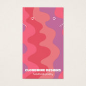 Roze golven die Ketting juwelen vertonen Kaart (Voorkant)