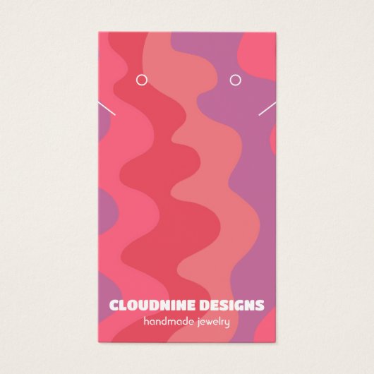 Roze golven die Ketting juwelen vertonen Kaart (Voorkant)