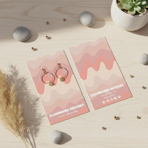 Roze golven die Ketting juwelen vertonen Kaart