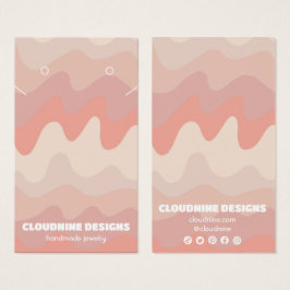 Roze golven die Ketting juwelen vertonen Kaart