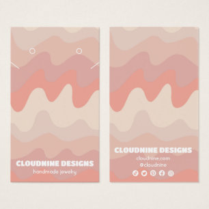 Roze golven die Ketting juwelen vertonen Kaart