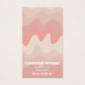 Roze golven die Ketting juwelen vertonen Kaart (Achterkant)