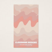 Roze golven die Ketting juwelen vertonen Kaart (Voorkant)