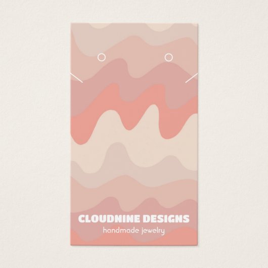 Roze golven die Ketting juwelen vertonen Kaart (Voorkant)