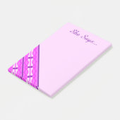 Roze golven en paarse harten post-it® notes (Schuin)