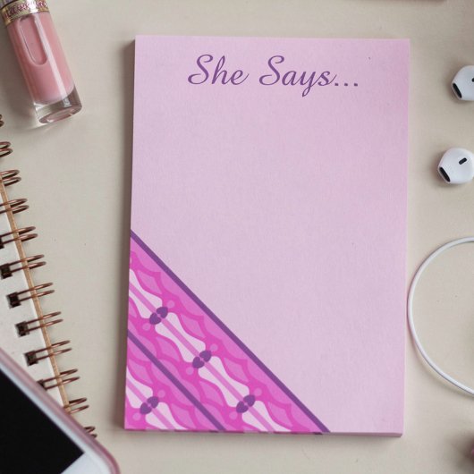 Roze golven en paarse harten post-it® notes
