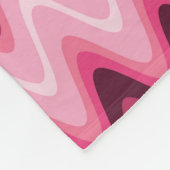 Roze golven fleece deken (Hoek)