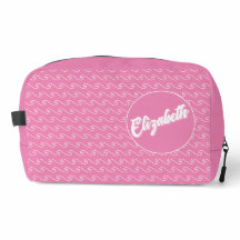 Roze golven gepersonaliseerde Dopp-kit