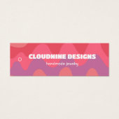 Roze Golven Hangtag Ketting Sieraden Display Kaart (Voorkant)