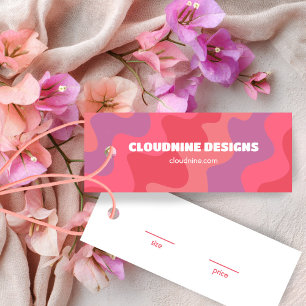 Roze Golven Kleding Grootte Prijs Hangtag Kaart