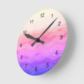 Roze golven ronde klok (Hoek)