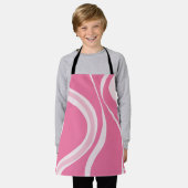 Roze golven schort (Gedragen)