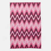 Roze golven theedoek (Verticaal)