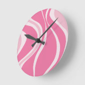 Roze golven wandklok (Hoek)
