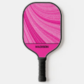 Roze golvende glitter pickleball paddle (Voorkant)
