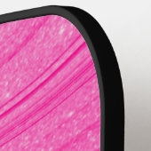 Roze golvende glitter pickleball paddle (Links Detail)