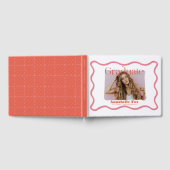 Roze golvende Lijst foto Afstuderen Gastenboek (Volledig)