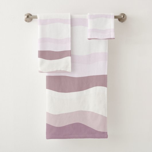 Roze golvende strepen bad handdoek (Insitu)