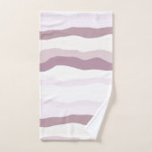 Roze golvende strepen bad handdoek (Handdoek)