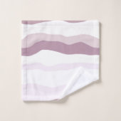 Roze golvende strepen bad handdoek (Wasdoekje)