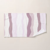 Roze golvende strepen bad handdoek (Handdoek)