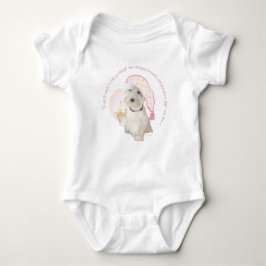 Roze Goodnight Westie met kaars Romper