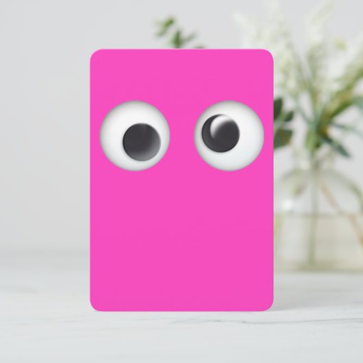 Roze Googly Eyes Valentijnsdag (Staand voorkant)