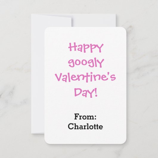 Roze Googly Eyes Valentijnsdag (Achterkant)